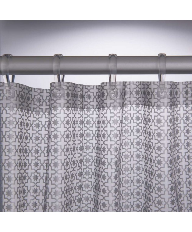 Hammam 180Πx200Υ silver κουρτίνα μπάνιου πλαστική Sealskin Κουρτίνες Mπάνιου