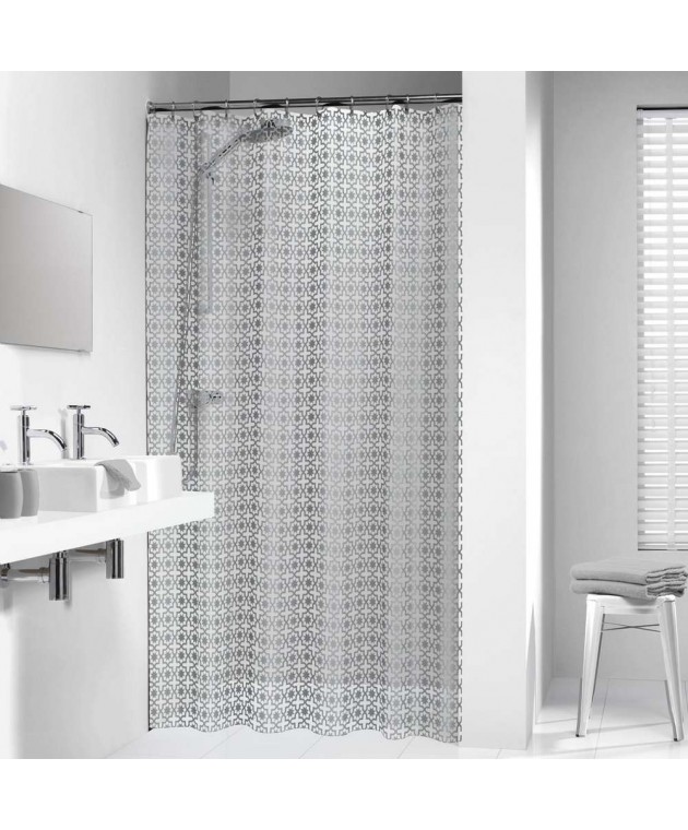 Hammam 180Πx200Υ silver κουρτίνα μπάνιου πλαστική Sealskin Κουρτίνες Mπάνιου