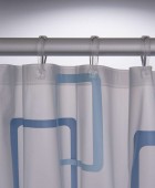 Retro 180x200 blue κουρτίνα μπάνιου πλαστική Sealskin Κουρτίνες Mπάνιου