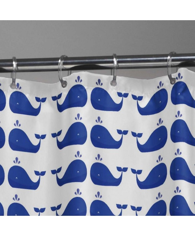 Whale 180Πx200Υ blue κουρτίνα μπάνιου πλαστική Sealskin Κουρτίνες Mπάνιου