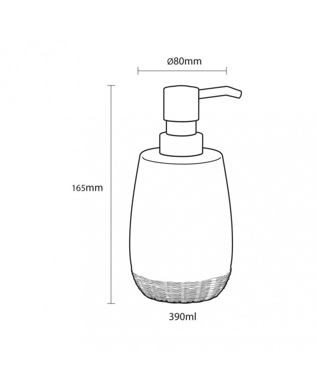 Braid grey 400 ml δοχείο κρεμοσάπουνου Sealskin Δοχείο Κρεμοσάπουνου