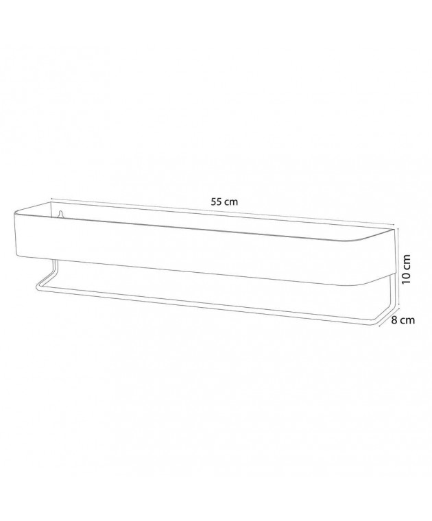 Brix black large ράφι + κρεμάστρα Sealskin