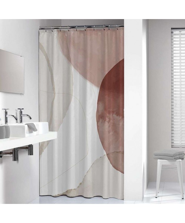 Earth 180Πx200Υ dark pink κουρτίνα μπάνιου υφασμάτινη Sealskin Κουρτίνες Mπάνιου