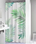 Leaves 180Πx200Υ green κουρτίνα μπάνιου πλαστική Sealskin Κουρτίνες Mπάνιου