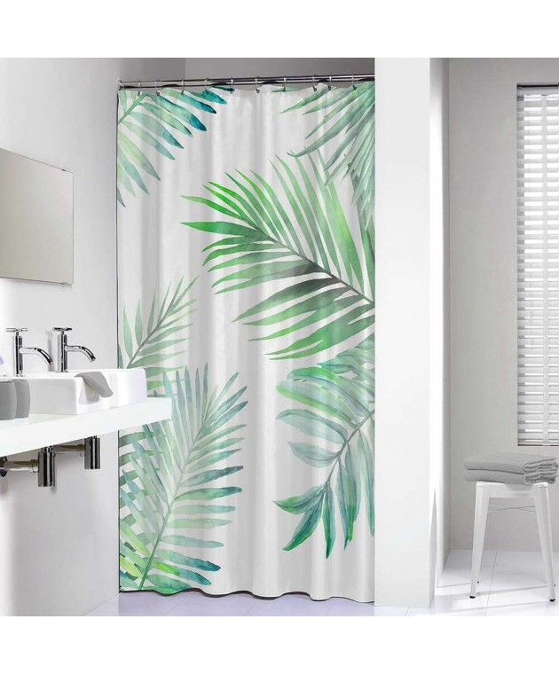 Leaves 180Πx200Υ green κουρτίνα μπάνιου πλαστική Sealskin Κουρτίνες Mπάνιου