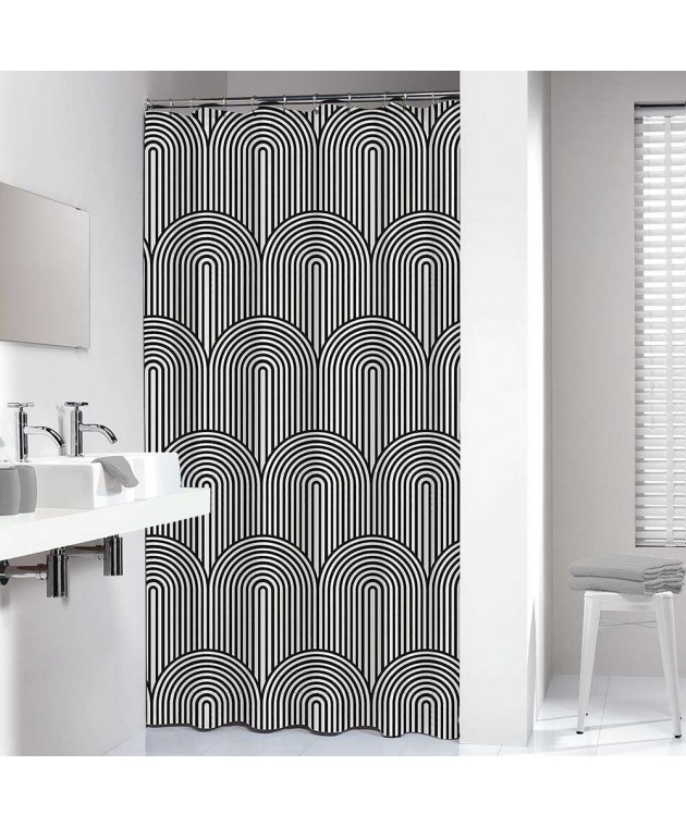 Brave 180Πx200Υ black κουρτίνα μπάνιου πλαστική Sealskin Κουρτίνες Mπάνιου