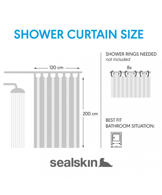 Cosima 120Πx200Υ green κουρτίνα μπάνιου πλαστική Sealskin Κουρτίνες Mπάνιου