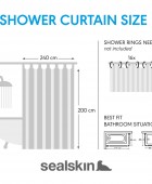 Cosima 240x200 off-white κουρτίνα μπάνιου πλαστική Sealskin Κουρτίνες Mπάνιου