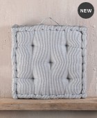 Μαξιλάρι δαπέδου 50X50X10 KATHY ΓΚΡΙ ΡΙΓΕ, RYTHMOS HOME Μαξιλάρια Δαπέδου