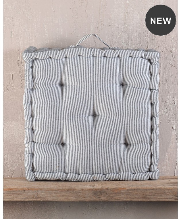 Μαξιλάρι δαπέδου 50X50X10 KATHY ΓΚΡΙ ΡΙΓΕ, RYTHMOS HOME Μαξιλάρια Δαπέδου