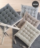 Μαξιλάρι Καρέκλας 40X40 TRYPE ΓΚΡΙ, RYTHMOS HOME Μαξιλάρια Kαρέκλας
