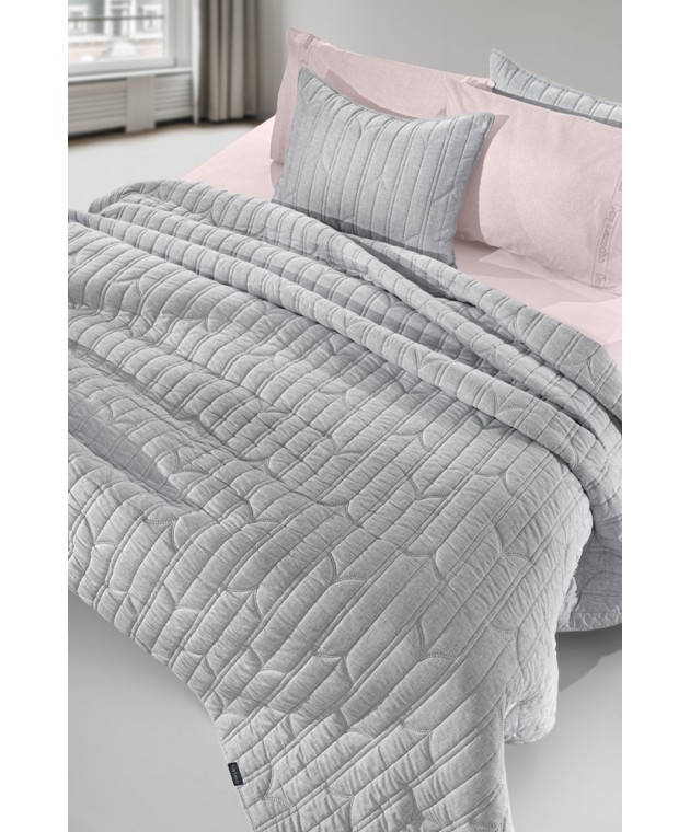 Σετ 2τμχ Κουβερλί Aurora Grey 180x240 Κουβερλί Ημίδιπλα