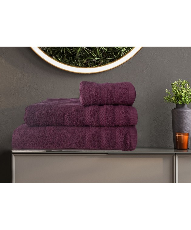 ΣΕΤ ΠΕΤΣΕΤΕΣ  DIOS2 BERRY 3ΤΕΜ 30x50cm 50x100cm 70x140cm 100% COTTON 450gsm Σετ πετσέτες Mπάνιου