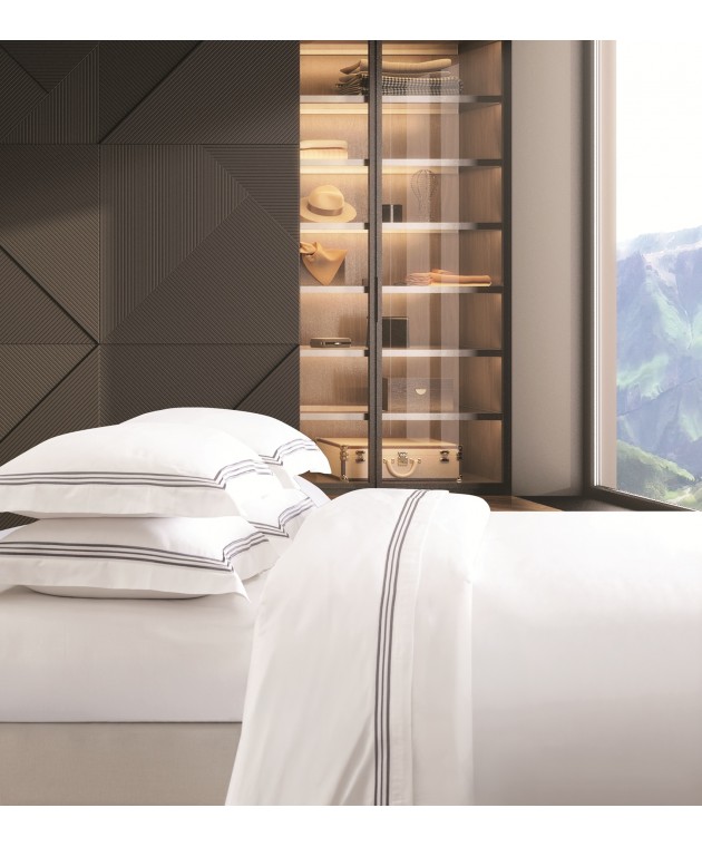 ASPEN1 D.GREY EMBROIDERY ΣΕΤ ΣΕΝΤΟΝΙΑ KING 270Χ290CM 2*50X70CM 100% COT/SATIN 400TC