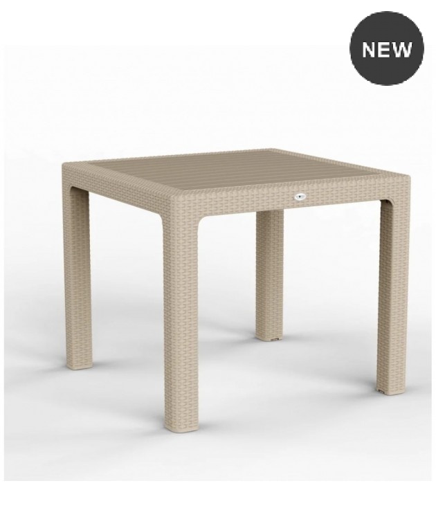 ΤΡΑΠΕΖΙ ΚΗΠΟΥ SPAIN 90X90 ΠΟΛΥΠΡΟΠΥΛΕΝΙΟΥ RATTAN 46412 - ΑΝΘΡΑΚΙ  Rattan