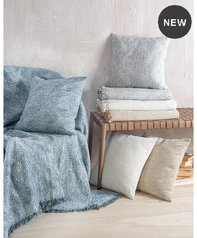 Διακοσμητική μαξιλαροθήκη (40Χ40) FIDEL BLUE, RYTHMOS HOME Μαξιλαροθήκες