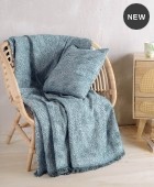 Διακοσμητική μαξιλαροθήκη (40Χ40) FIDEL BLUE, RYTHMOS HOME Μαξιλαροθήκες