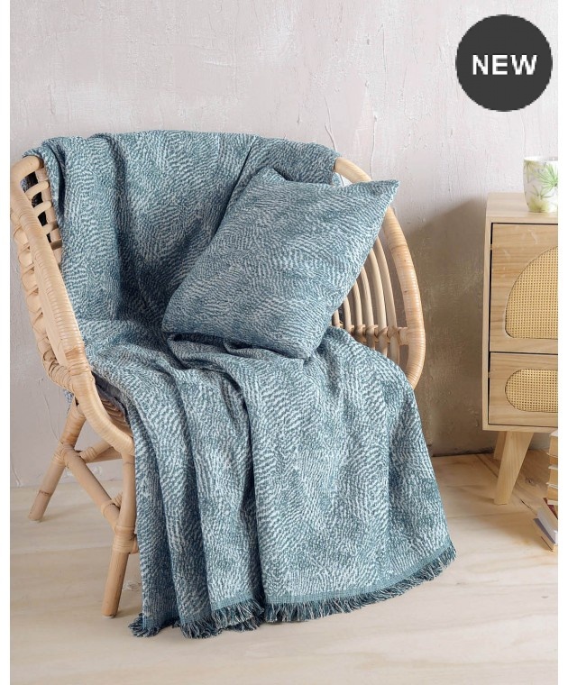 Διακοσμητική μαξιλαροθήκη (40Χ40) FIDEL BLUE, RYTHMOS HOME Μαξιλαροθήκες