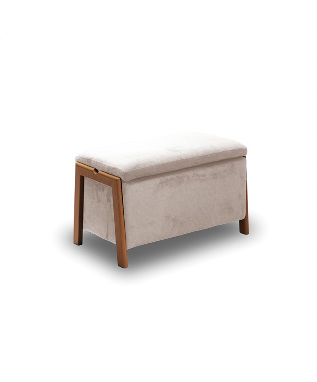 DALI ΣΚΑΜΠΟ VELVET BEIGE ΜΕ ΑΠΟΘ. ΧΩΡΟ 75X42X44εκ. Σκαμπό
