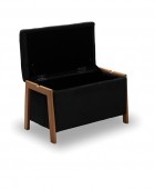 DALI ΣΚΑΜΠΟ VELVET BLACK ΜΕ ΑΠΟΘ. ΧΩΡΟ 75X42X44εκ. Σκαμπό
