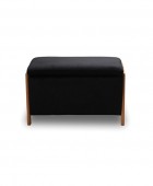 DALI ΣΚΑΜΠΟ VELVET BLACK ΜΕ ΑΠΟΘ. ΧΩΡΟ 75X42X44εκ. Σκαμπό