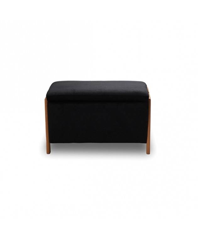 DALI ΣΚΑΜΠΟ VELVET BLACK ΜΕ ΑΠΟΘ. ΧΩΡΟ 75X42X44εκ. Σκαμπό