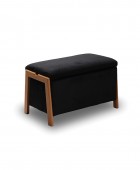 DALI ΣΚΑΜΠΟ VELVET BLACK ΜΕ ΑΠΟΘ. ΧΩΡΟ 75X42X44εκ. Σκαμπό