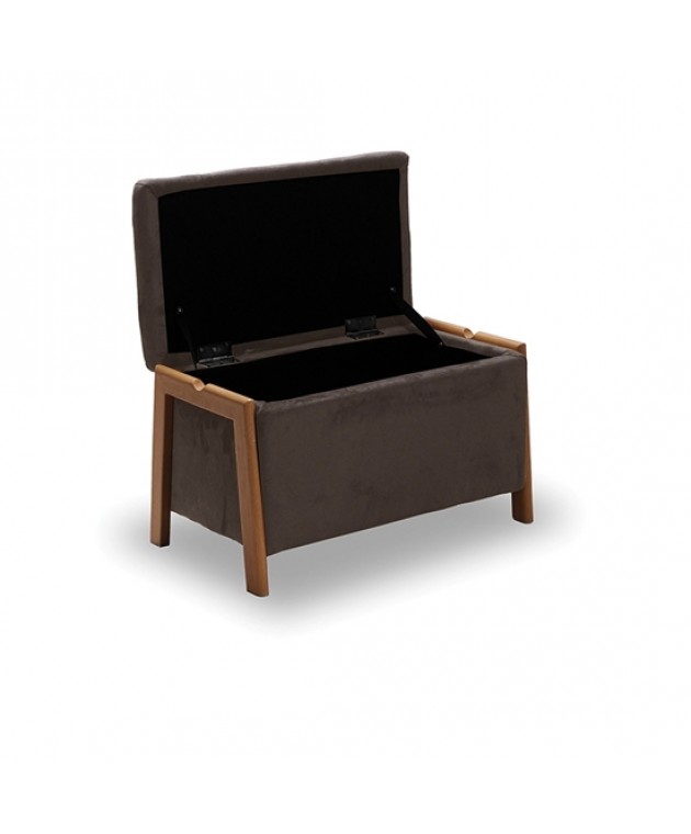 DALI ΣΚΑΜΠΟ VELVET BROWN ΜΕ ΑΠΟΘ. ΧΩΡΟ 75X42X44εκ. Σκαμπό