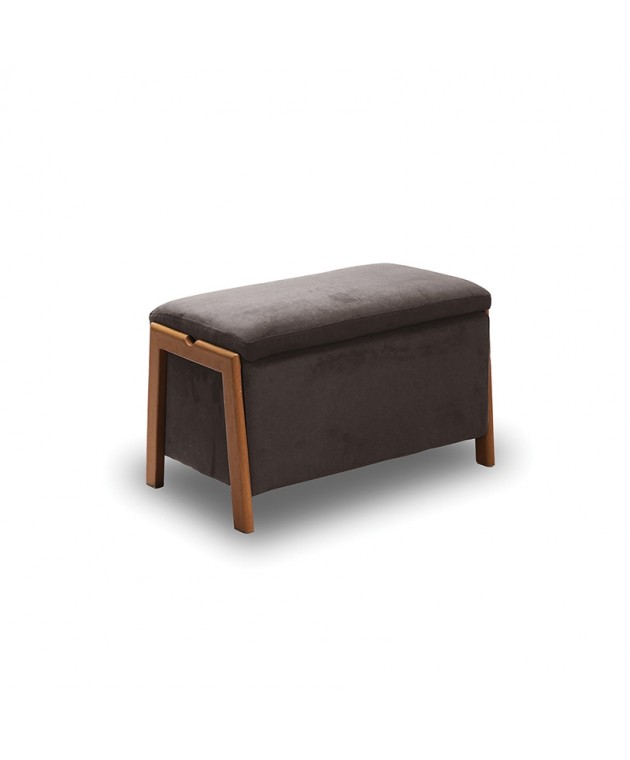 DALI ΣΚΑΜΠΟ VELVET BROWN ΜΕ ΑΠΟΘ. ΧΩΡΟ 75X42X44εκ. Σκαμπό