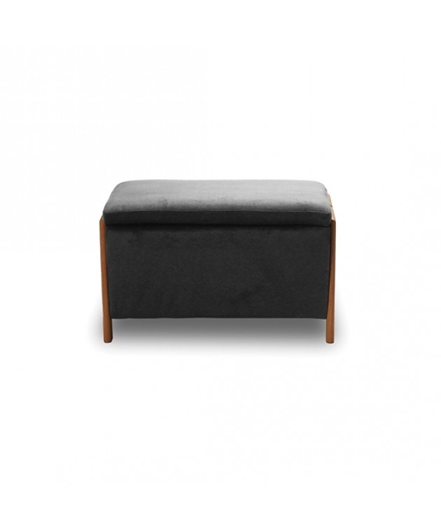 DALI ΣΚΑΜΠΟ VELVET GREY ΜΕ ΑΠΟΘ. ΧΩΡΟ 75X42X44εκ. Σκαμπό