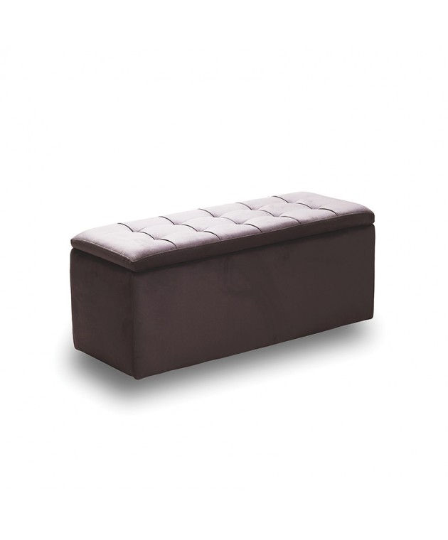 LIDO ΣΚΑΜΠΟ VELVET BROWN ΜΕ ΑΠΟΘ. ΧΩΡΟ 101X41X42εκ. Σκαμπό