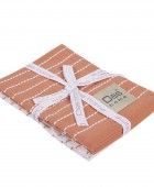 DAS HOME ΣΕΤ ΠΟΤΗΡΟΠΑΝΑ 2ΤΜΧ 30Χ50 0826 TERACOTTA, WHITE Ποτηρόπανα