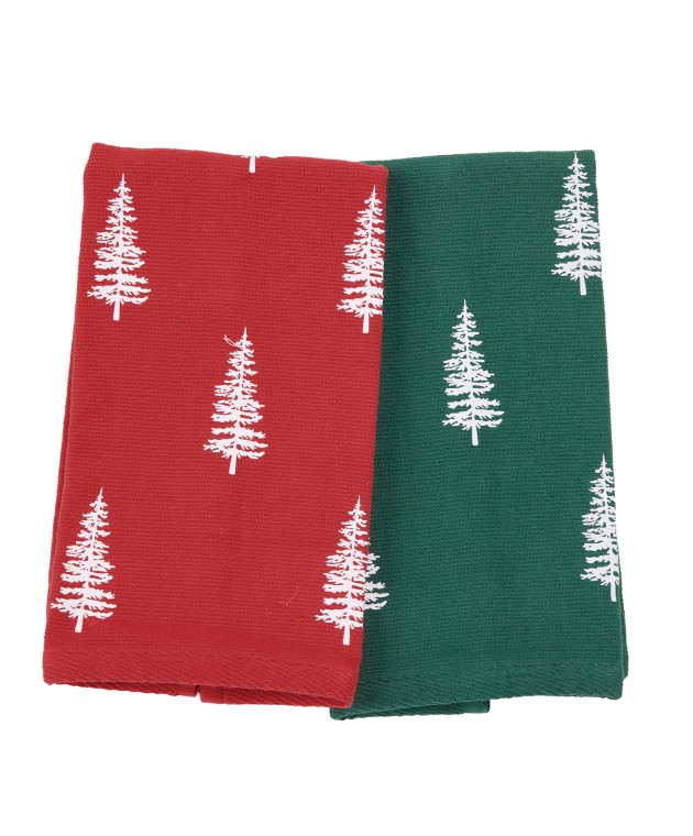 DAS HOME CHRISTMAS ΠΟΤΗΡΟΠΑΝΑ ΣΕΤ 2ΤΜΧ 30X50 0815 GREEN, RED Ποτηρόπανα Χριστουγεννιάτικα