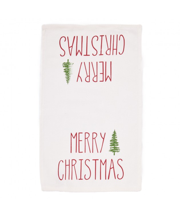 DAS HOME CHRISTMAS ΠΟΤΗΡΟΠΑΝΑ ΣΕΤ 2ΤΜΧ 30X50 0816 RED, WHITE Ποτηρόπανα Χριστουγεννιάτικα