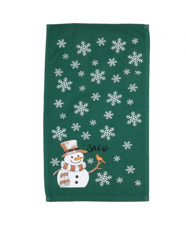 DAS HOME CHRISTMAS ΠΟΤΗΡΟΠΑΝΑ ΣΕΤ 2ΤΜΧ 30X50 0817 GREEN, RED Ποτηρόπανα Χριστουγεννιάτικα