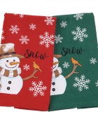 DAS HOME CHRISTMAS ΠΟΤΗΡΟΠΑΝΑ ΣΕΤ 2ΤΜΧ 30X50 0817 GREEN, RED Ποτηρόπανα Χριστουγεννιάτικα