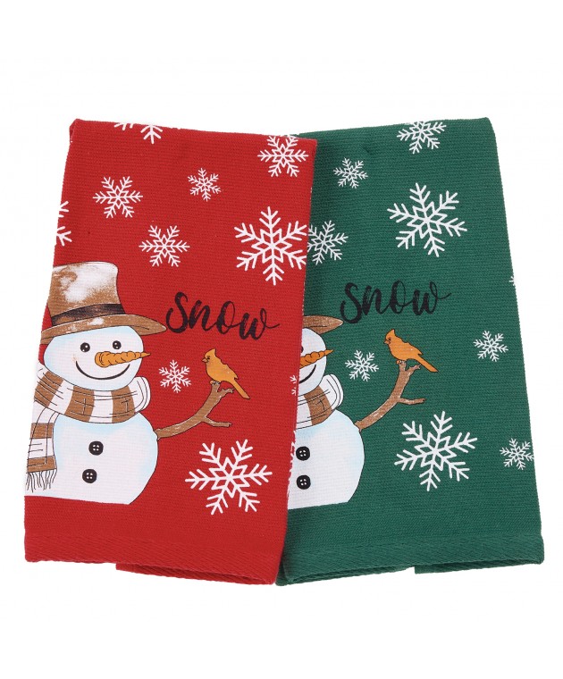 DAS HOME CHRISTMAS ΠΟΤΗΡΟΠΑΝΑ ΣΕΤ 2ΤΜΧ 30X50 0817 GREEN, RED Ποτηρόπανα Χριστουγεννιάτικα