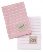 DAS HOME ΣΕΤ ΠΟΤΗΡΟΠΑΝΑ 2ΤΜΧ 30Χ50 0823 PINK, WHITE Ποτηρόπανα