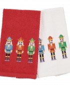DAS HOME CHRISTMAS ΠΟΤΗΡΟΠΑΝΑ ΣΕΤ 2ΤΜΧ 30X50 0810 RED, WHITE Ποτηρόπανα Χριστουγεννιάτικα
