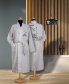 GREENWICH POLO CLUB ΜΠΟΥΡΝΟΥΖΙ X-LARGE ESSENTIAL 3213 LIGHT GREY Μπουρνούζια