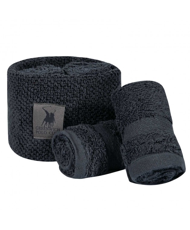 GREENWICH POLO CLUB ΣΕΤ ΠΕΤΣΕΤΕΣ 4 ΤΕΜΑΧΙΩΝ ESSENTIAL 4106 DARK GREY 30Χ30 Σετ πετσέτες Mπάνιου