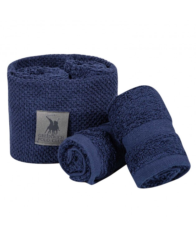GREENWICH POLO CLUB ΣΕΤ ΠΕΤΣΕΤΕΣ 4 ΤΕΜΑΧΙΩΝ ESSENTIAL 4108 NAVY BLUE 30Χ30 Σετ πετσέτες Mπάνιου