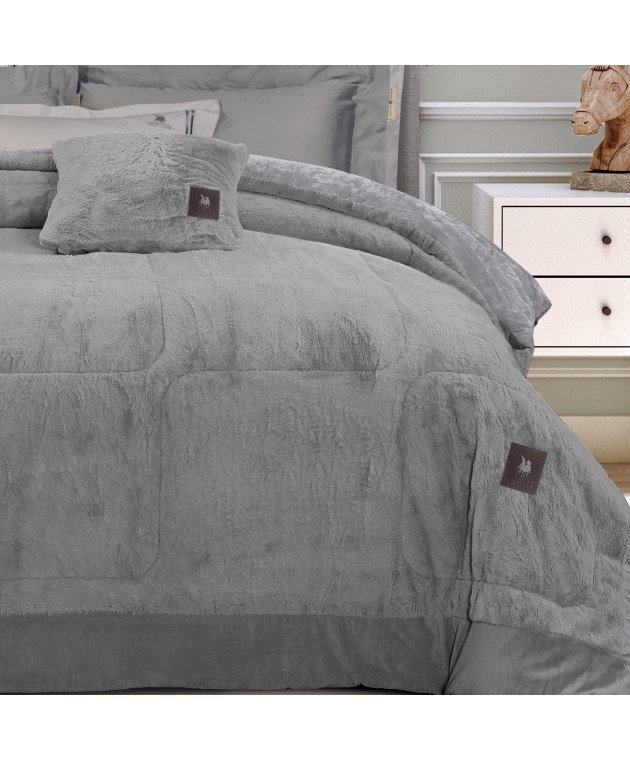 GREENWICH POLO CLUB ΚΟΥΒΕΡΤΟΠΑΠΛΩΜΑ RABBIT FAUX FUR KING PREMIUM 3964 GREY 240Χ250 Κουβερτοπάπλωμα  king size