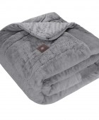 GREENWICH POLO CLUB ΚΟΥΒΕΡΤΟΠΑΠΛΩΜΑ RABBIT FAUX FUR KING PREMIUM 3964 GREY 240Χ250 Κουβερτοπάπλωμα  king size