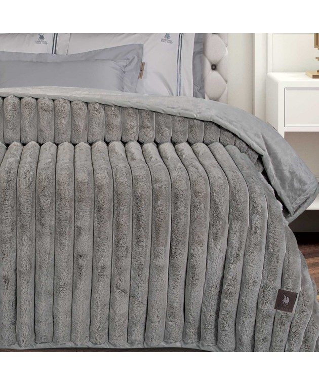 GREENWICH POLO CLUB ΚΟΥΒΕΡΤΑ FAUX FUR ΥΠΕΡΔΙΠΛΗ PREMIUM 3831 TAUPE 220Χ240 Γούνινες Υπέρδιπλες