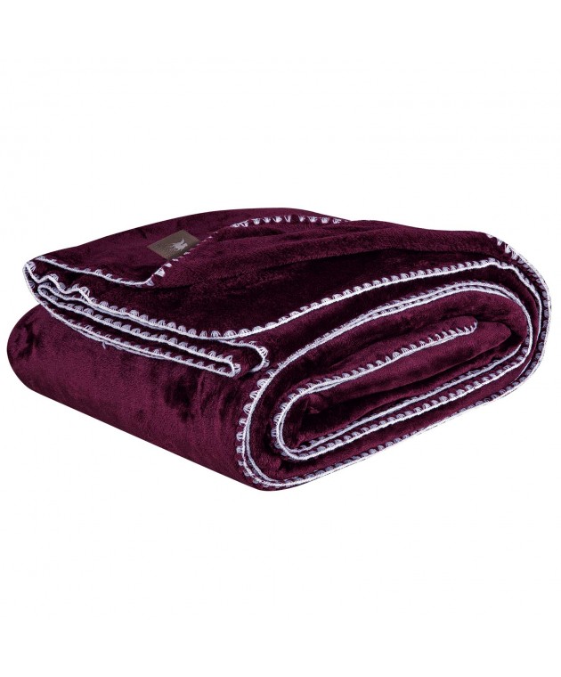 GREENWICH POLO CLUB ΚΟΥΒΕΡΤΑ FLEECE 220X240 ESSENTIAL 4440 BORDEAUX Κουβέρτες Fleece Υπέρδιπλες