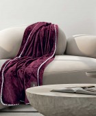 GREENWICH POLO CLUB ΚΟΥΒΕΡΤΑ ΚΑΝΑΠΕ FLEECE 130Χ170 ESSENTIAL 4440 BORDEAUX Κουβέρτες Kαναπέ