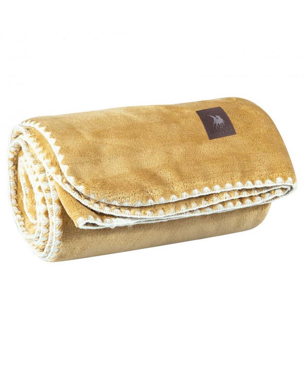 GREENWICH POLO CLUB ΚΟΥΒΕΡΤΑ ΚΑΝΑΠΕ FLEECE 130Χ170 ESSENTIAL 4441 OCHRE Κουβέρτες Kαναπέ
