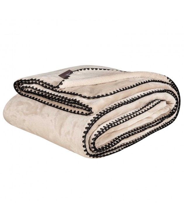 GREENWICH POLO CLUB ΚΟΥΒΕΡΤΑ FLEECE 220X240 ESSENTIAL 4438 BEIGE Κουβέρτες Fleece Υπέρδιπλες