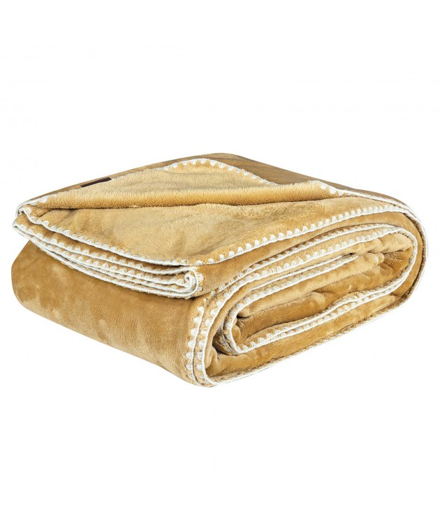 GREENWICH POLO CLUB ΚΟΥΒΕΡΤΑ FLEECE 170X240 ESSENTIAL 4441 OCHRE Κουβέρτες Fleece Μονές